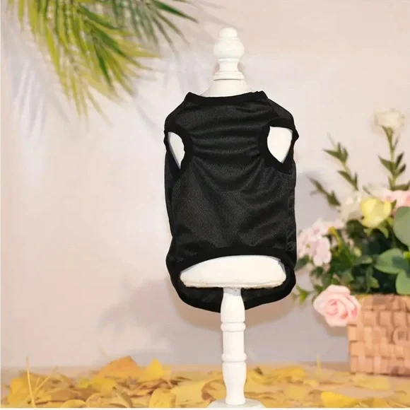 Teddy Bear Black Tank Top for Small Pet Cat Dog - Picture 6 of 6